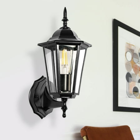 1-Light Black Waterproof Outdoor Villa Wall Lamp Hexagon Hotel Balcony Outdoor/Indoor Sconces Lights with Creative Retro Glass Shade Wall Spotlights
1-Light Black Waterproof Outdoor Villa Wall Lamp Hexagon Hotel Balcony Outdoor/Indoor Sconces Lights with Creative Retro Glass Shade Wall Spotlights