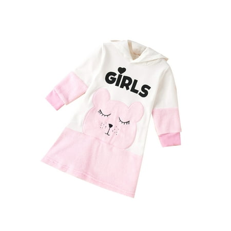 aturustex Toddler Girl Dress Letter Bear Patterns Long Sleeve Hooded A-Line One-Piece Fall Outfit 1-6 Years
aturustex Toddler Girl Dress Letter Bear Patterns Long Sleeve Hooded A-Line One-Piece Fall Outfit 1-6 Years