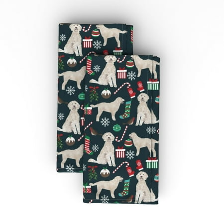 Linen Cotton Canvas Dinner Napkins (Set of 2) - Goldendoodle Christmas Cute Best Dogs Doodles Puppy Lover Ornament Presents Candy Snowflake Print Cloth Dinner Napkins by Spoonflower
Linen Cotton Canvas Dinner Napkins (Set of 2) - Goldendoodle Christmas Cute Best Dogs Doodles Puppy Lover Ornament Presents Candy Snowflake Print Cloth Dinner Napkins by Spoonflower