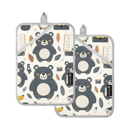 Pot Holders Set of 2 Heat Resistant 338℉ Kitchen Oven Gloves Potholder Cooking Baking Microwave Mitts Bears and School Items
Pot Holders Set of 2 Heat Resistant 338℉ Kitchen Oven Gloves Potholder Cooking Baking Microwave Mitts Bears and School Items