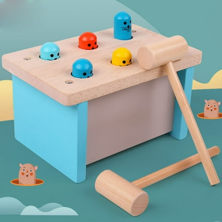 MIARHB Wooden Hammer Toy-children Beat Toys-hamster Toys-Preschool Wooden Toy