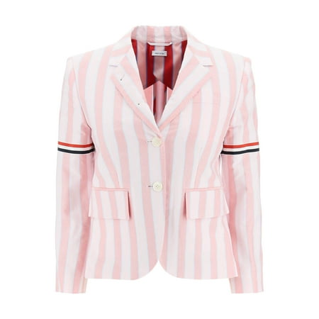 Thom Browne Striped Blazed With Tricolor Details Women
