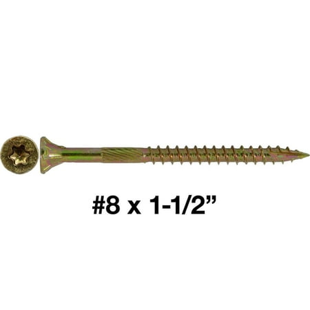 Jake Sales Brand #8 x 1-1/2 - Torx/Star Wood Screw ~990 Screws - Multipurpose Yellow Zinc Coated -5 Pounds
Jake Sales Brand #8 x 1-1/2 - Torx/Star Wood Screw ~990 Screws - Multipurpose Yellow Zinc Coated -5 Pounds
