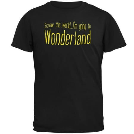 Going to Wonderland Black Adult T-Shirt