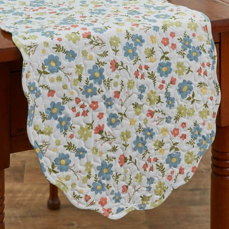 Park Designs Bloom Print Quilted Table Runner - 36 L