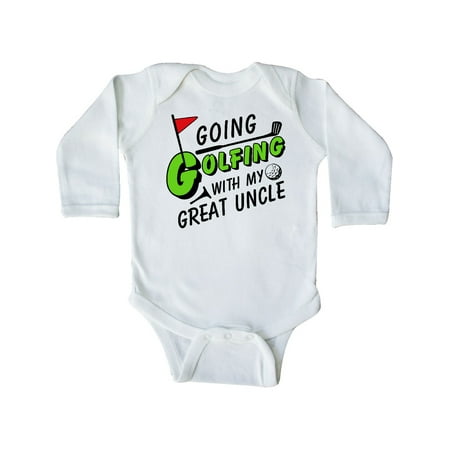 Inktastic Going Golfing with my Great Uncle- kids golf Gift Baby Boy or Baby Girl Long Sleeve Bodysuit
Inktastic Going Golfing with my Great Uncle- kids golf Gift Baby Boy or Baby Girl Long Sleeve Bodysuit