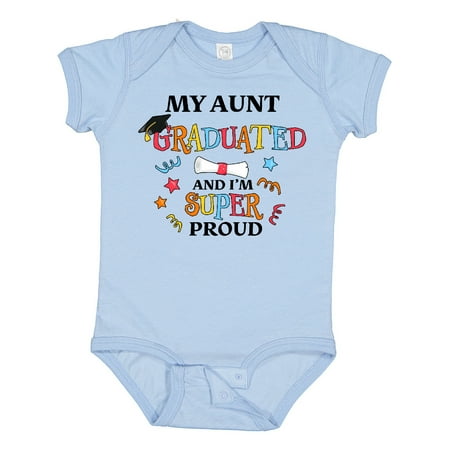 Inktastic My Aunt Graduated and I m Super Proud Gift Baby Boy or Baby Girl Bodysuit
Inktastic My Aunt Graduated and I m Super Proud Gift Baby Boy or Baby Girl Bodysuit