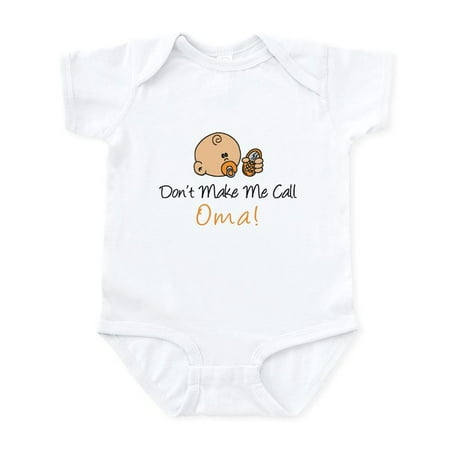 CafePress - Don t Make Me Call Oma Infant Bodysuit - Baby Light Bodysuit Size Newborn - 24 Months
CafePress - Don t Make Me Call Oma Infant Bodysuit - Baby Light Bodysuit Size Newborn - 24 Months