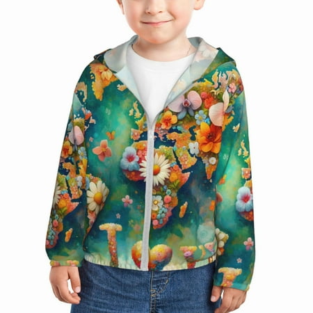 Gaeub Colorful World Map Print Athletic Sun Protection Hoodie for Kids Long Sleeve Outdoor UV Shirt Running Fishing Top for Boys Girls-2 Years
Gaeub Colorful World Map Print Athletic Sun Protection Hoodie for Kids Long Sleeve Outdoor UV Shirt Running Fishing Top for Boys Girls-2 Years