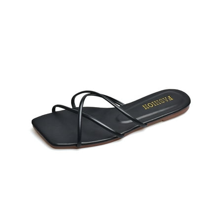 Ymiytan Womens Sandal Summer Flat Sandals Beach Slides Indoor Outdoor Casual Fashion Slip On Slippers Black 8
Ymiytan Womens Sandal Summer Flat Sandals Beach Slides Indoor Outdoor Casual Fashion Slip On Slippers Black 8