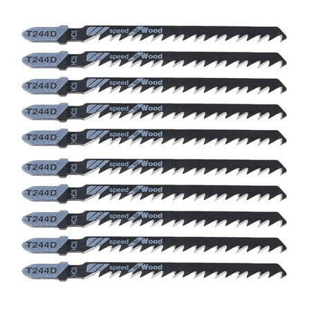 BCLONG 10Pcs HCS Jig Saw Blades T244D For High Speed Wood Board Plastic Cutting