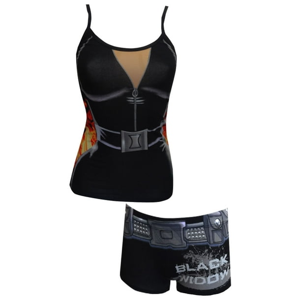 Richard Leeds Women's Marvel Comics Avengers Black Widow Cami & Panty Set