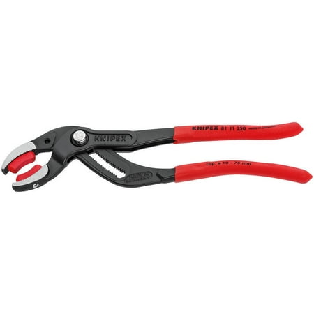 

KNIPEX Tools 81 11 250 10-Inch Pipe and Connector Pliers with Soft Jaws