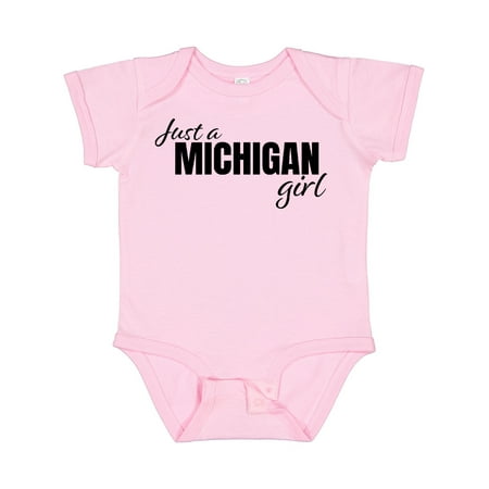 Inktastic Just a Michigan Born and Raised Gift Baby Girl Bodysuit