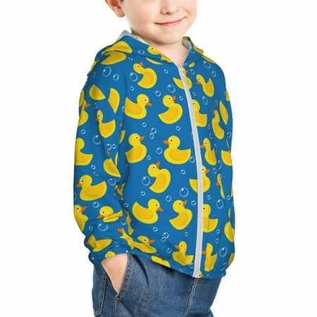 Uemuo Rubber Duck Pattern Rash Guard for Boys Girls Long Sleeve Swim Shirts UPF 50+ UV Sun Protection Hooded Fishing Shirt with Pocket for Kid-3 Years
Uemuo Rubber Duck Pattern Rash Guard for Boys Girls Long Sleeve Swim Shirts UPF 50+ UV Sun Protection Hooded Fishing Shirt with Pocket for Kid-3 Years