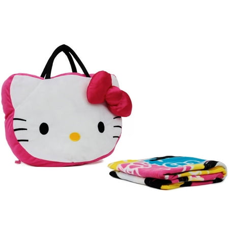 Hello Kitty Throw on The Go - Pillow and Throw Set