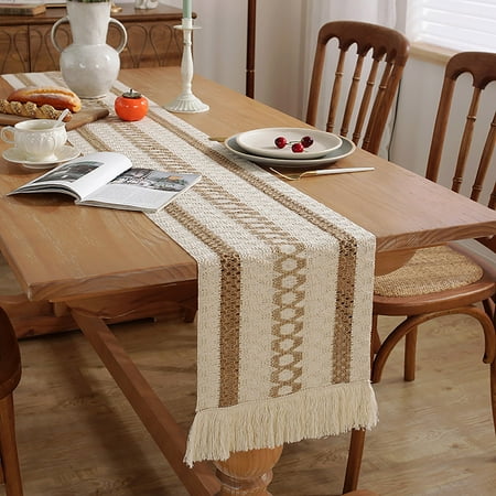 Woven Table Runners Farmhouse Style Christmas Table Runner Boho Table Runners 72 inches Long Elegant Washable Table Runners for Dining Room Wedding Holiday Party Table Decor (13x72inch)
Woven Table Runners Farmhouse Style Christmas Table Runner Boho Table Runners 72 inches Long Elegant Washable Table Runners for Dining Room Wedding Holiday Party Table Decor (13x72inch)