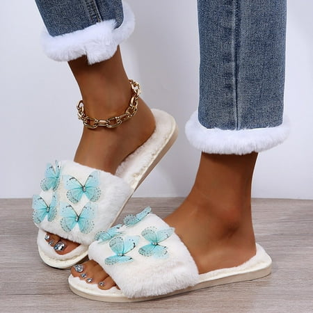 Autumn And Winter Women Flat Bottomed Shoes Sandals Casual Butterfly Woolly Slippers Outside
Autumn And Winter Women Flat Bottomed Shoes Sandals Casual Butterfly Woolly Slippers Outside