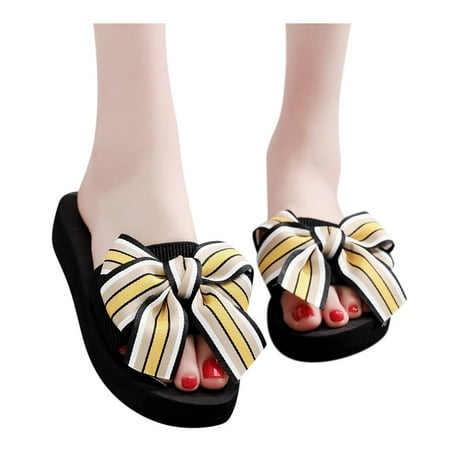 Aayomet Slippers for Women Indoor And Outdoor Women Bow Sandals Slipper Indoor Outdoor Flip-Flops Beach Shoes Casual Slipper Yellow 8
Aayomet Slippers for Women Indoor And Outdoor Women Bow Sandals Slipper Indoor Outdoor Flip-Flops Beach Shoes Casual Slipper Yellow 8