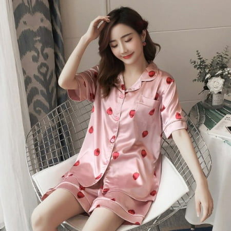 DanceeMangoo Short Sleeve Silk Pajamas Set Cute Flowers Print Sleepwear Summer Saft 4XL 5XL Spring Women Nightwear Casual Home Clother
DanceeMangoo Short Sleeve Silk Pajamas Set Cute Flowers Print Sleepwear Summer Saft 4XL 5XL Spring Women Nightwear Casual Home Clother