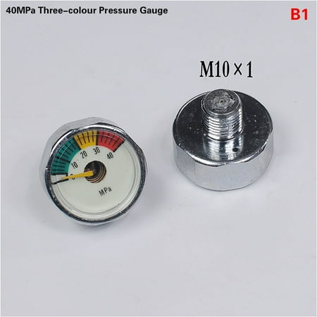 One Pcs High Pressure Air Gauge Air Pressure Gauge Luminous Airfore Manometre 30/40MPa M8x1/M10 x1 Thread Paintball Gauge