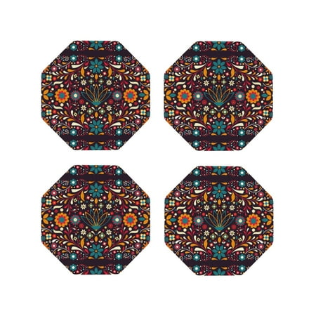 Drink Coasters Set of 4 Colorful Mexican2 Leather Coasters for Coffee Table Protector Heat Resistant Cute Coasters for Home Decor Housewarming Gifts Bar Kitchen 4 Inch Octagon
Drink Coasters Set of 4 Colorful Mexican2 Leather Coasters for Coffee Table Protector Heat Resistant Cute Coasters for Home Decor Housewarming Gifts Bar Kitchen 4 Inch Octagon