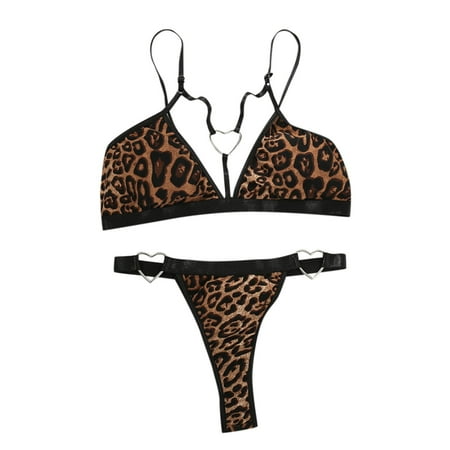 Roliyen Lingerie For Women Floral Print Lace Leopard Heart Ringbra Lingerie Pajamas Underwear Set Nightgowns For Women
Roliyen Lingerie For Women Floral Print Lace Leopard Heart Ringbra Lingerie Pajamas Underwear Set Nightgowns For Women