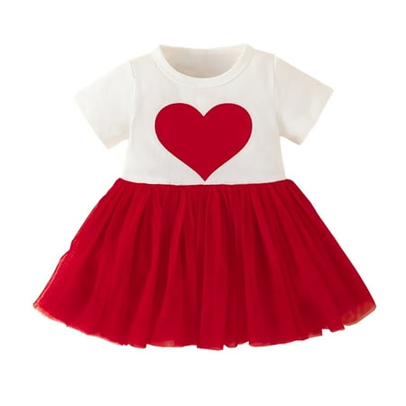 Thhvdrg Toddler Kids Girls Dresses Baby Girls Short Sleeve Valentine s Day Hearts Print Tulle Princess Dress Casual Sundress
Thhvdrg Toddler Kids Girls Dresses Baby Girls Short Sleeve Valentine s Day Hearts Print Tulle Princess Dress Casual Sundress