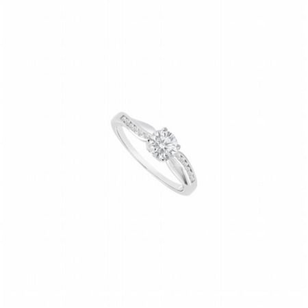 UBJS516AW14D Diamond Engagement Ring in 14K White Gold - 0.75 CT