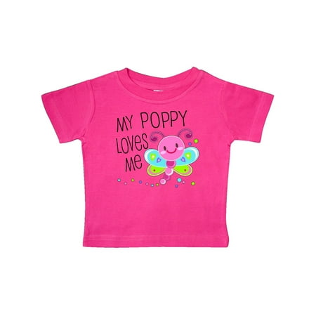 Inktastic My Poppy Loves Me- cute dragonfly Gift Baby Boy or Baby Girl T-Shirt