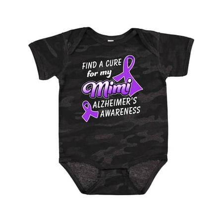 Inktastic Alzheimer s Awareness Find a Cure for my Mimi Gift Baby Boy or Baby Girl Bodysuit