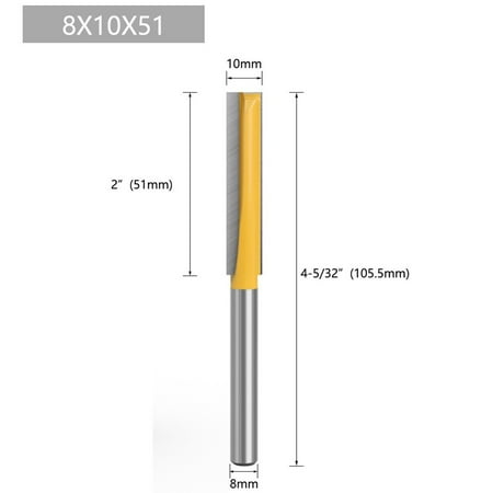 8Mm Shank Bottom Wood Cleaning Bit Straight Router Bit Woodwork Milling Cutter