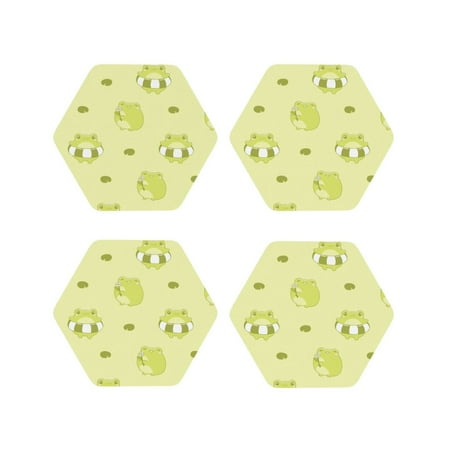 Tideii Cute Frog3 for Leather Coasters 4 Pieces Anti-fouling and Anti-scalding Decorative Coasters Suitable for Restaurants Kitchens Coffee Shops-Hexagon
Tideii Cute Frog3 for Leather Coasters 4 Pieces Anti-fouling and Anti-scalding Decorative Coasters Suitable for Restaurants Kitchens Coffee Shops-Hexagon
