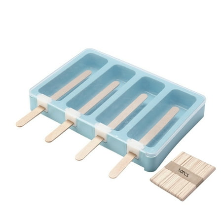YEUHTLL 2/4 Cells Popsicle Molds Ice-Pop Mold Frozen Ice Cream Maker with 50pcs Sticks
YEUHTLL 2/4 Cells Popsicle Molds Ice-Pop Mold Frozen Ice Cream Maker with 50pcs Sticks