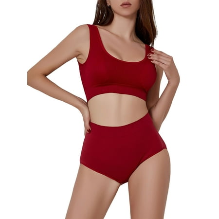 Niuer Ladies Underwear Wide Shoulder Straps Bra And Panty Sets Push-Up Lingerie Set Comfort Full Coverage Red L
Niuer Ladies Underwear Wide Shoulder Straps Bra And Panty Sets Push-Up Lingerie Set Comfort Full Coverage Red L