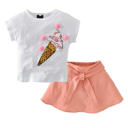 QYZEU Baby Girl Gift Set Baby Girls Outfits Toddler Kids Girls Summer Clothes Kids Print T Shirt Short Sleeve Tops Mini Skirts 2Pcs Outfits
QYZEU Baby Girl Gift Set Baby Girls Outfits Toddler Kids Girls Summer Clothes Kids Print T Shirt Short Sleeve Tops Mini Skirts 2Pcs Outfits