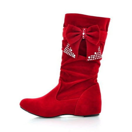 Sehao womens flat dress shoes Retro Women Flock Rhinestones Bow Tie Low Heeled Slip On Mid Calf Boots Round Toe Shoes Flock womens winter shoes women casual shoes
Sehao womens flat dress shoes Retro Women Flock Rhinestones Bow Tie Low Heeled Slip On Mid Calf Boots Round Toe Shoes Flock womens winter shoes women casual shoes