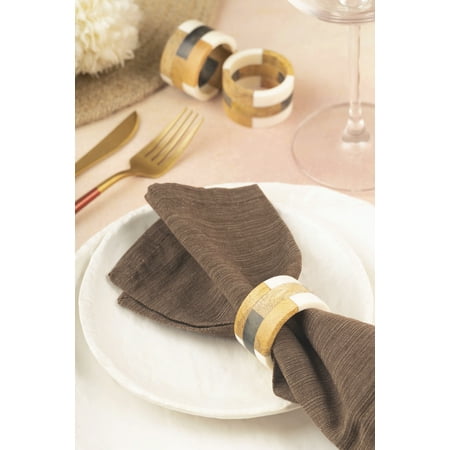 GAURI KOHLI Travis Napkin Rings; Set of 6