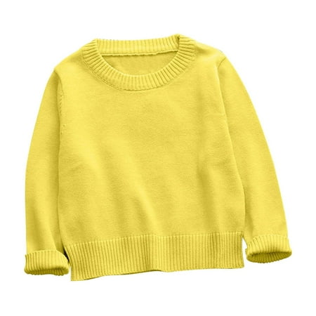 ATOGUTA Toddler Boy Girl Sweater Casual Long Sleeve Knit Sweater Jumper Tops Crewneck Drop Shoulder Pullover Sweater Yellow Size 1T-7
ATOGUTA Toddler Boy Girl Sweater Casual Long Sleeve Knit Sweater Jumper Tops Crewneck Drop Shoulder Pullover Sweater Yellow Size 1T-7