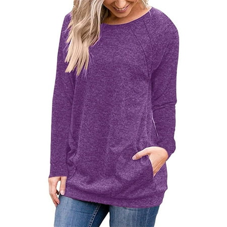 Miarhb Women s Blouse Bud silk pajamas Women Plus Size Solid Shirt Short Pullover Top Blouse Tee T-shirt Purple
Miarhb Women s Blouse Bud silk pajamas Women Plus Size Solid Shirt Short Pullover Top Blouse Tee T-shirt Purple