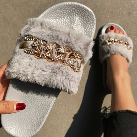 HIBRO Women s Slippers Chain Crystal Sandals Summer Beach Flat Fashion Slippers Shoes
HIBRO Women s Slippers Chain Crystal Sandals Summer Beach Flat Fashion Slippers Shoes