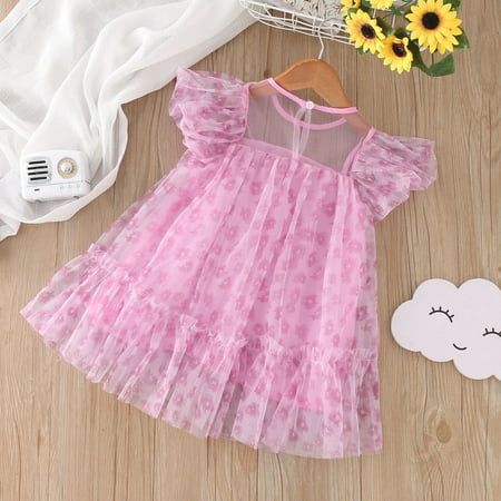 Aayomet Flower Girl Dress Toddler Girls Short Sleeve Dot Prints Tulle Dress Dance Party Princess Dresses Clothes Pink 4-5 Years
Aayomet Flower Girl Dress Toddler Girls Short Sleeve Dot Prints Tulle Dress Dance Party Princess Dresses Clothes Pink 4-5 Years