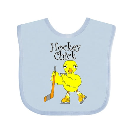 Inktastic Hockey Chick text Gift Baby Girl Bib
