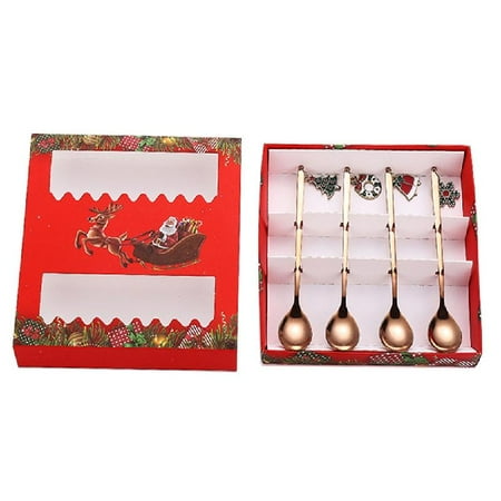 SEFUONI 4Pieces Ice Cream Spoons Stirring Spoon Christmas Themed Stainless Steel Material Coffee Spoons Dessert Spoons 4 Colors
SEFUONI 4Pieces Ice Cream Spoons Stirring Spoon Christmas Themed Stainless Steel Material Coffee Spoons Dessert Spoons 4 Colors