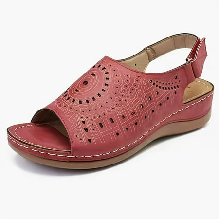 Women‘s Hollow Out Flat Sandals Solid Color Hook & Loop Strap Non-slip Open Toe Shoes Retro Outdoor Sandals
Women‘s Hollow Out Flat Sandals Solid Color Hook & Loop Strap Non-slip Open Toe Shoes Retro Outdoor Sandals