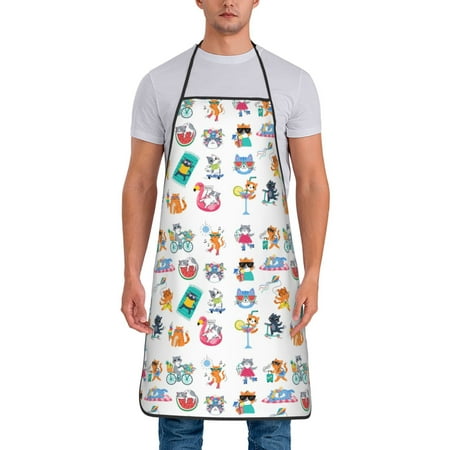 Uemuo Hello Summer Cat Printed Bib Apron Adjustable Water and Oil Resistant Cooking Kitchen Chef Apron for Women Men
Uemuo Hello Summer Cat Printed Bib Apron Adjustable Water and Oil Resistant Cooking Kitchen Chef Apron for Women Men