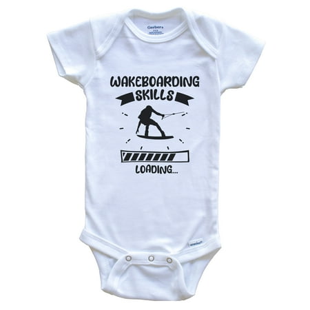 Wakeboarding Skills Loading Funny Wakeboarding Baby Bodysuit