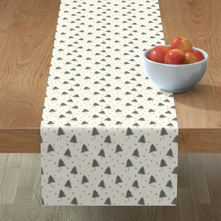 Cotton Sateen Table Runner 90 - Boho Winter Christmas Trees Green Cream Small Star Woodland Holiday Print Custom Table Linens by Spoonflower
Cotton Sateen Table Runner 90 - Boho Winter Christmas Trees Green Cream Small Star Woodland Holiday Print Custom Table Linens by Spoonflower