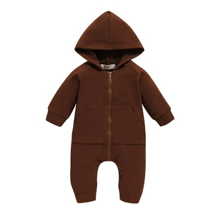 TUOBARR Toddler Baby Boys Girls Long Sleeve Solid Hoodie Romper Jumpsuit Brown (0-24Months)
TUOBARR Toddler Baby Boys Girls Long Sleeve Solid Hoodie Romper Jumpsuit Brown (0-24Months)