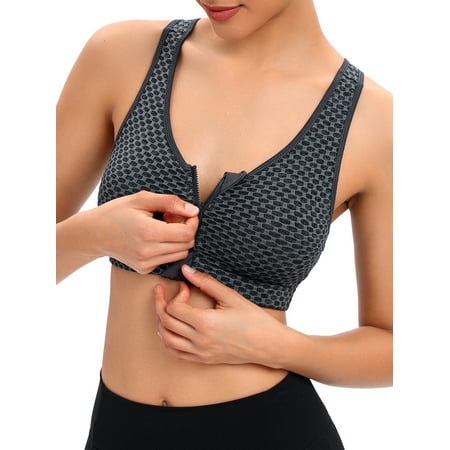 FOCUSSEXY Front Zipper Sports Bra for Women Wireless Post-Op Bra Active Yoga Sports Bra Sports Bra Front Closure
FOCUSSEXY Front Zipper Sports Bra for Women Wireless Post-Op Bra Active Yoga Sports Bra Sports Bra Front Closure